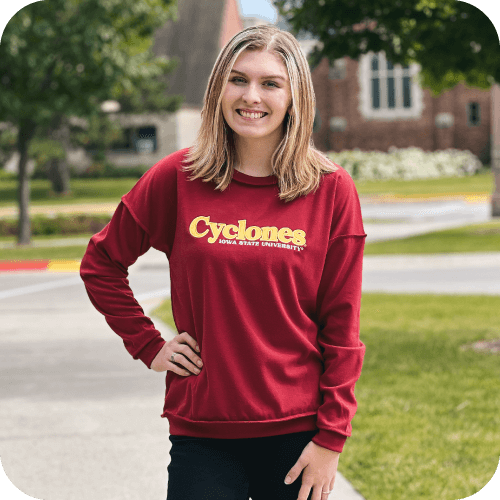 Authentic Brand Women's Cyclones Cardinal Crewneck